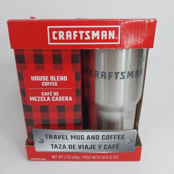 Craftsman House Blend Coffee and Stainless Steel‎ Travel Mug - Picture 1 of 4